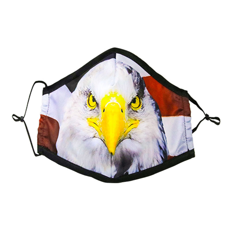 Novelty Adjustable Full Color Printing 3 Layer Anti Pollution Cotton Mask 