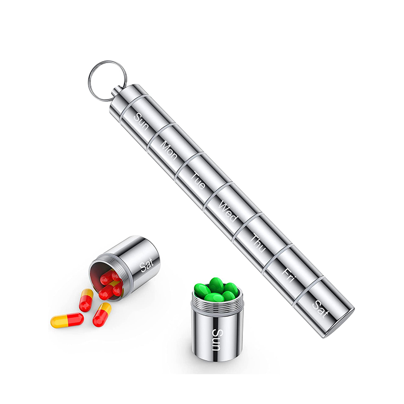 Waterproof Metal Aluminum Portable Pill Holder 