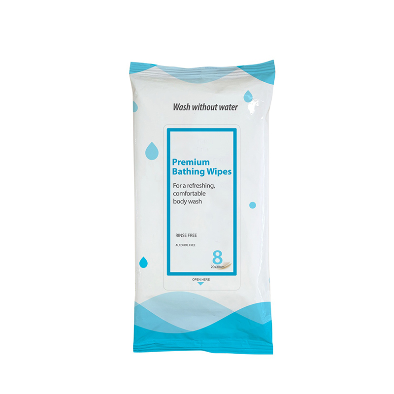 Alcohol Free No Rinse Microwavable Adult Bathing Wipe 