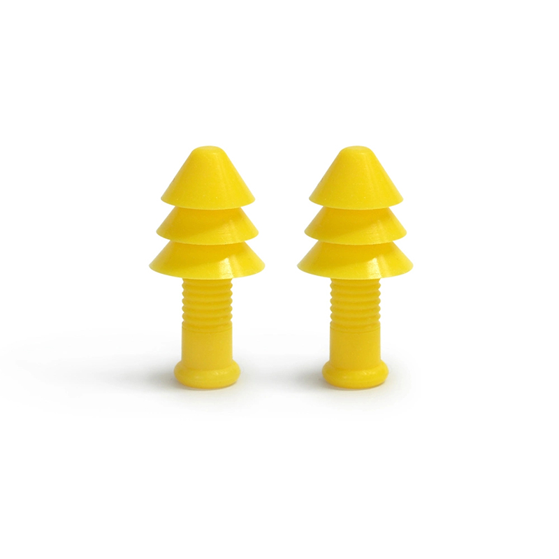 Pure Silicone Comfortable Reusable Noise Cancelling Christmas Tree Earplugs with String